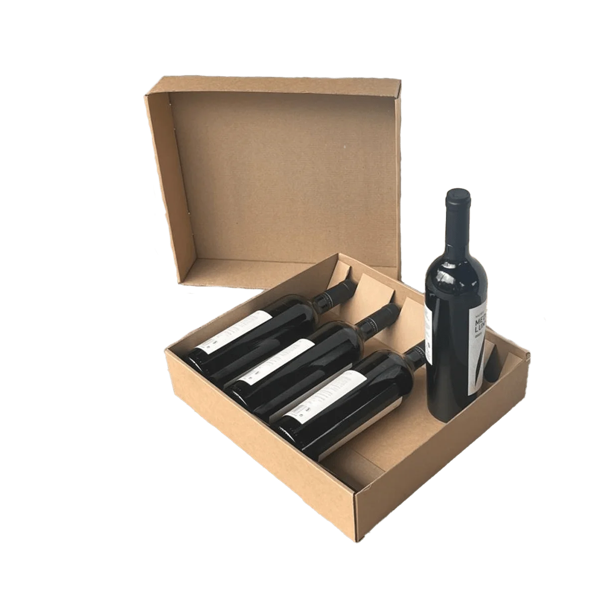 Estuche 4 vinos + separador cuna · vista 2